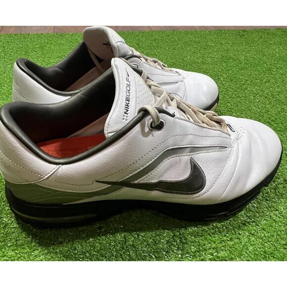 NIKE AIR ACADEMY Mens Golf Shoes SZ 13 White 379224-191 Spikes Active Outdoor - Picture 5 of 13